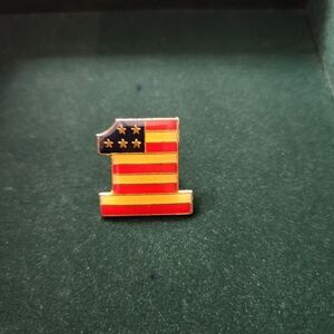 Patriotic Number One Vintage Pin